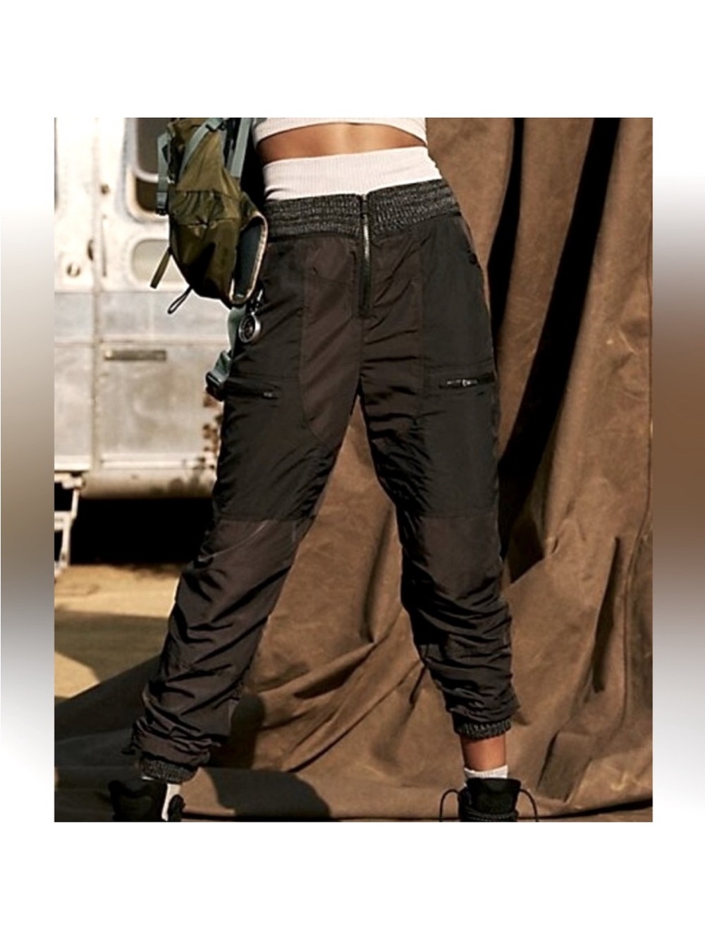Free People Movement Wherever I Roam  Pants XS Black Gray